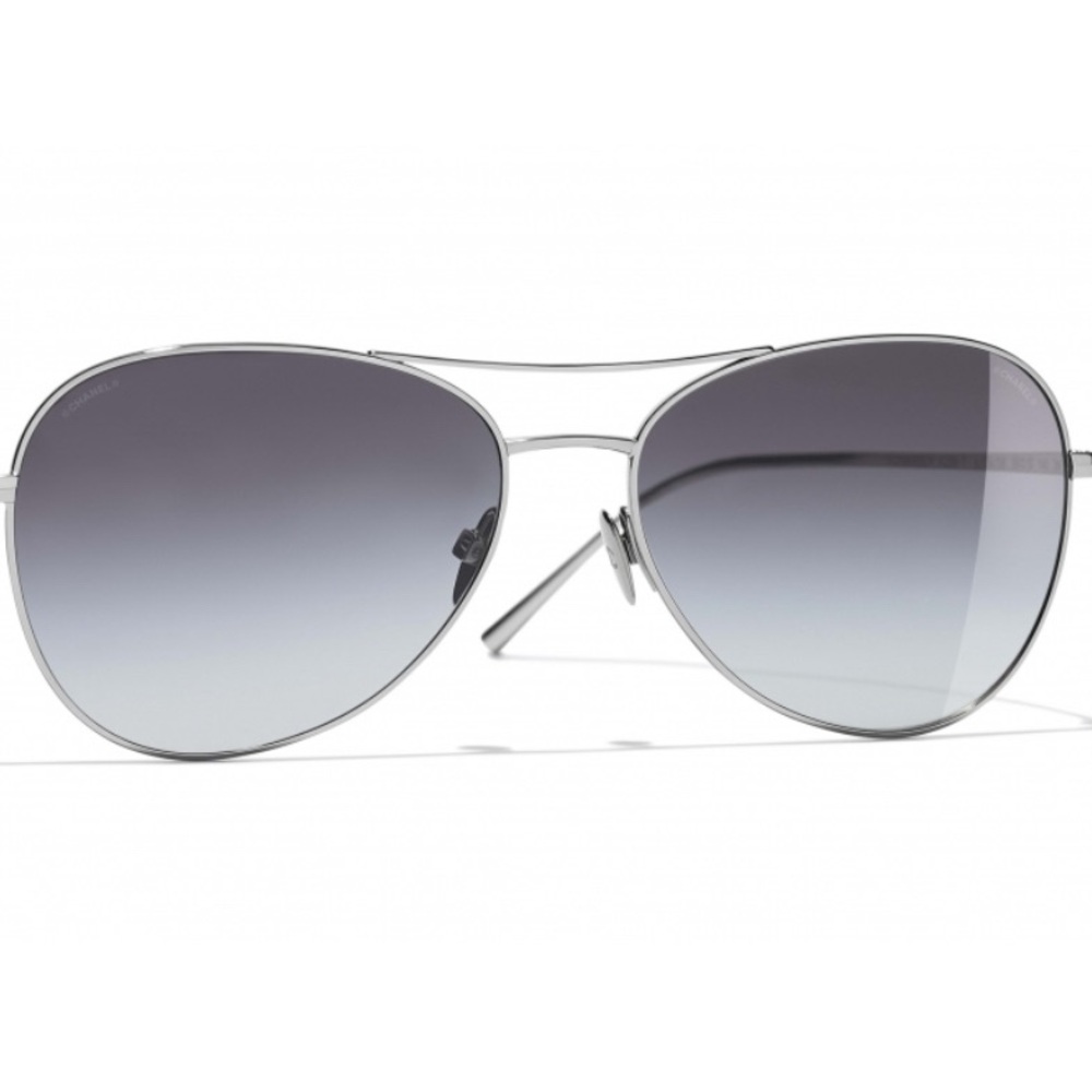 Chanel mirrored aviator sunglasses